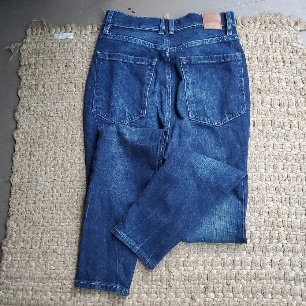 🆕️ We the Free People Ultra High Rise hi waisted Skinny jeans dark Button fly